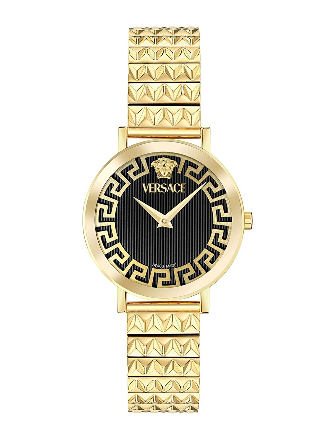 

Versace Women Round Dial & Stainless Steel Bracelet Style Straps Analogue Watch VE9A00524, Black