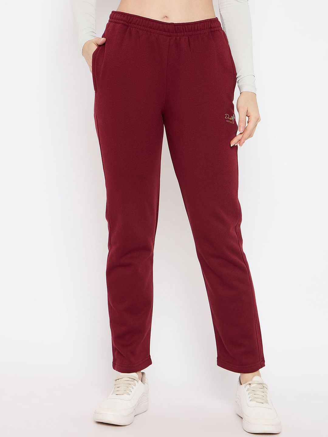 

Duke Women Cotton Fleece Regular Track Pants, Maroon