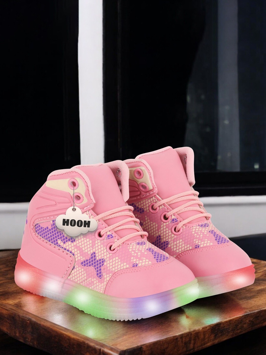 

HOOH Now Comfort in Fashion Unisex Colourblocked Sneakers, Pink