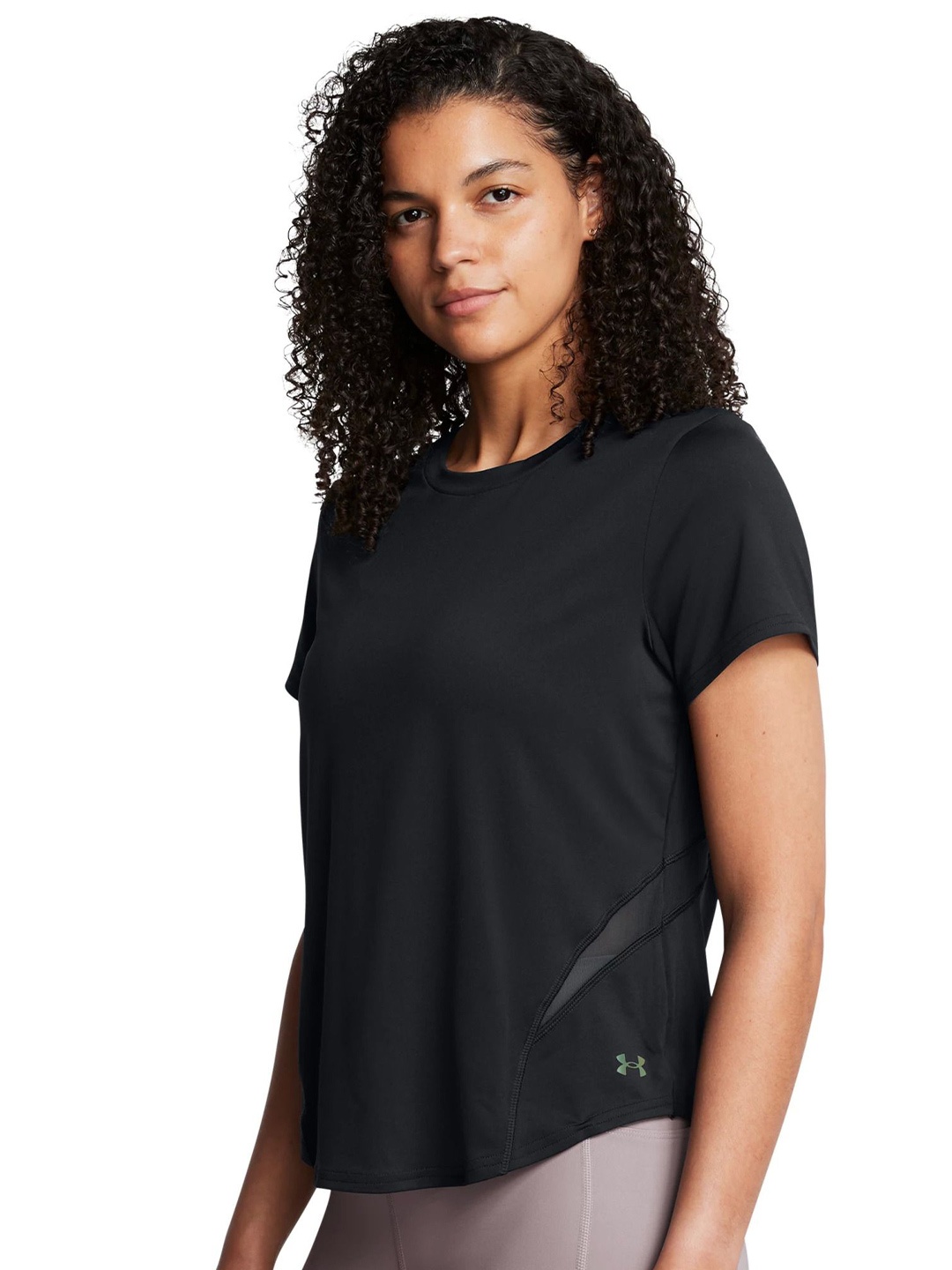 

UNDER ARMOUR Women Solid Round Neck T-shirt, Black