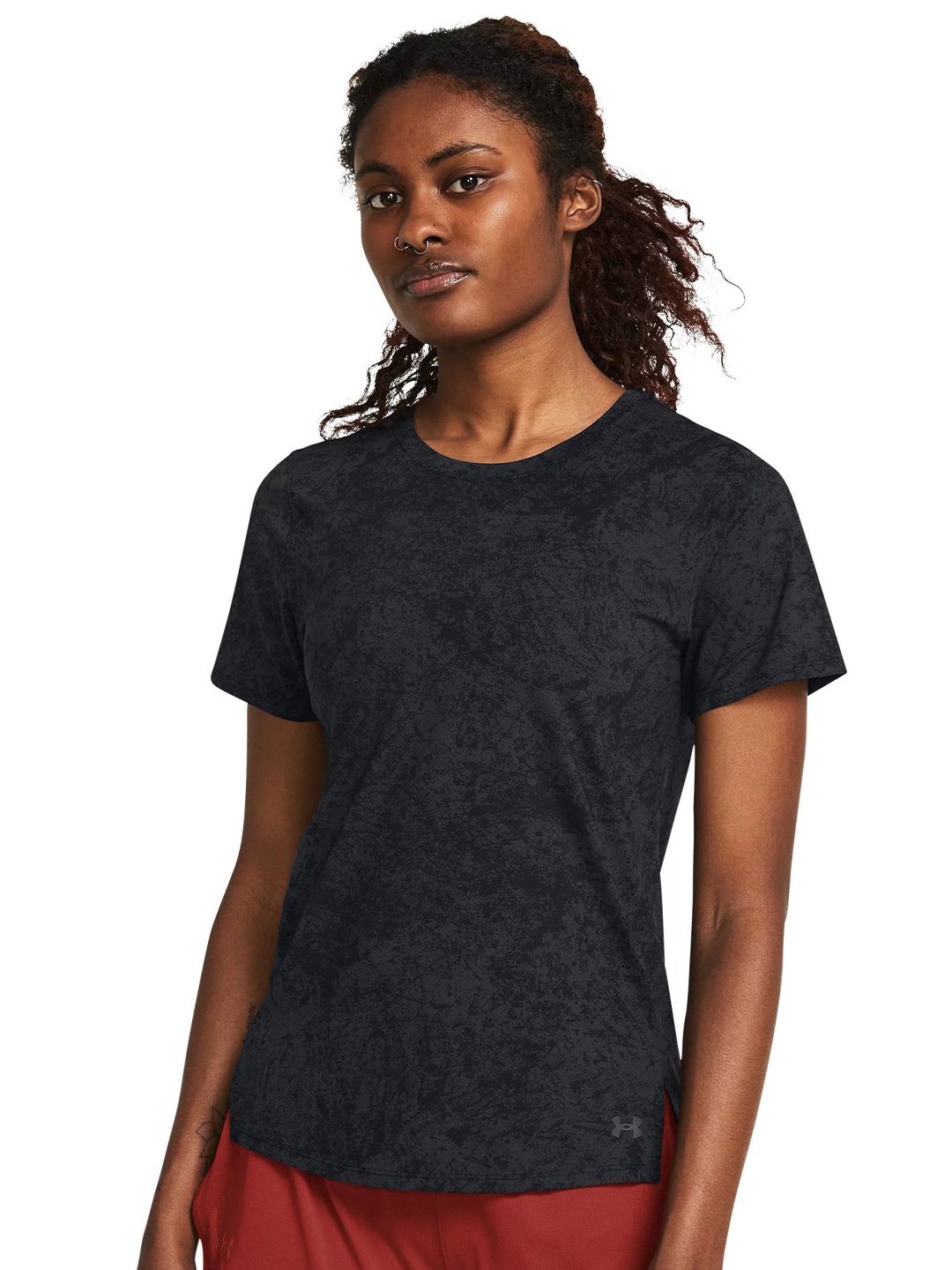 

UNDER ARMOUR Women Abstract Printed Round Neck T-shirt, Black