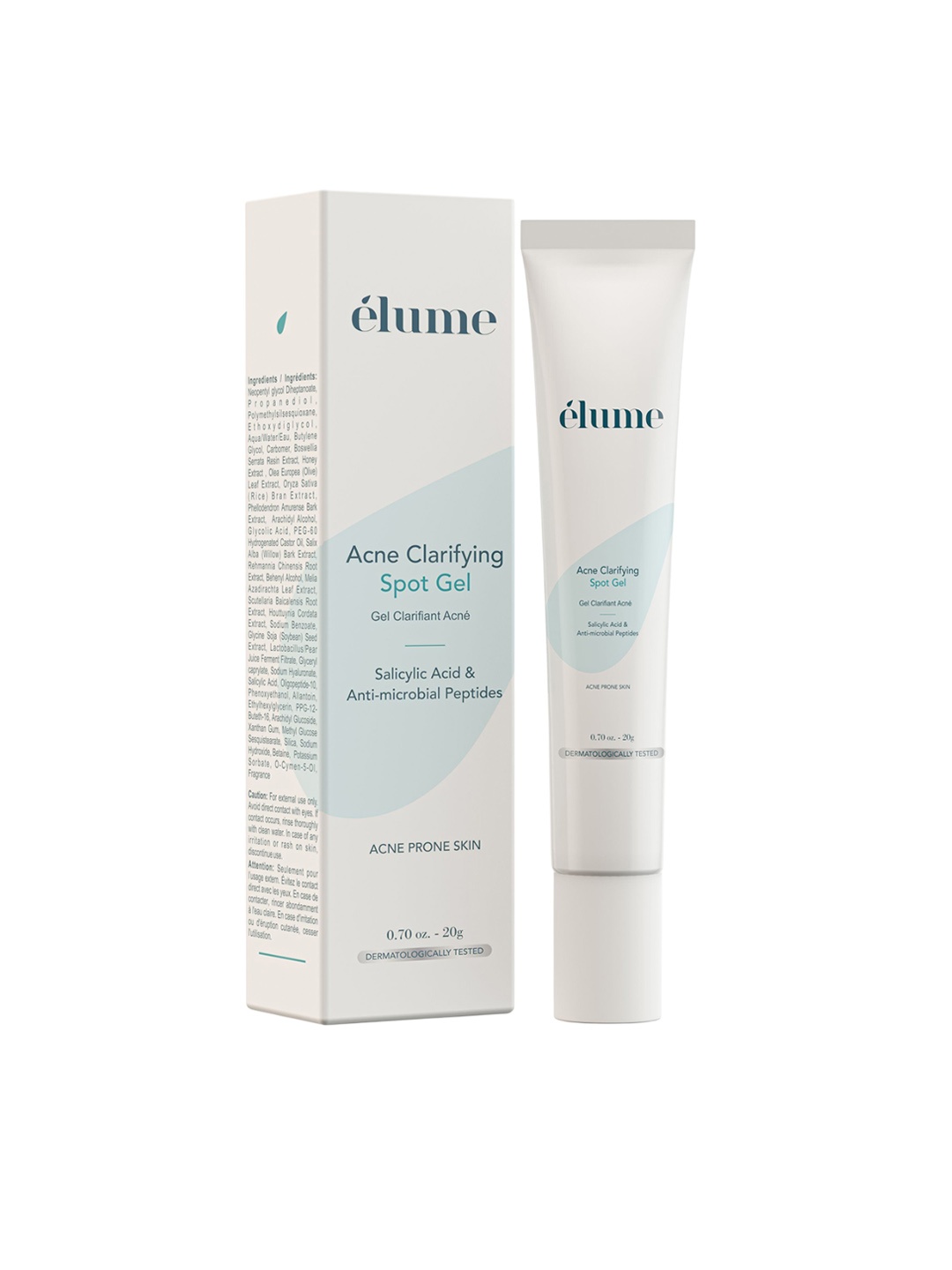 

elume Acne Clarifying Spot Gel With Salicylic Acid - 20 g, White