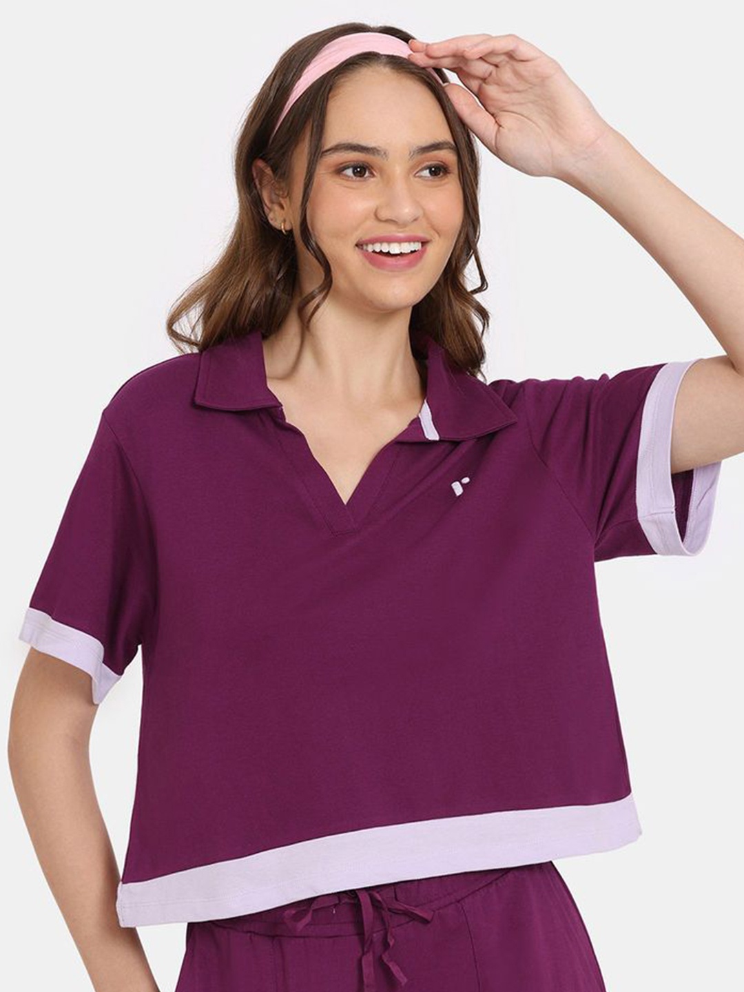 

Rosaline by Zivame Women Cotton Top, Violet