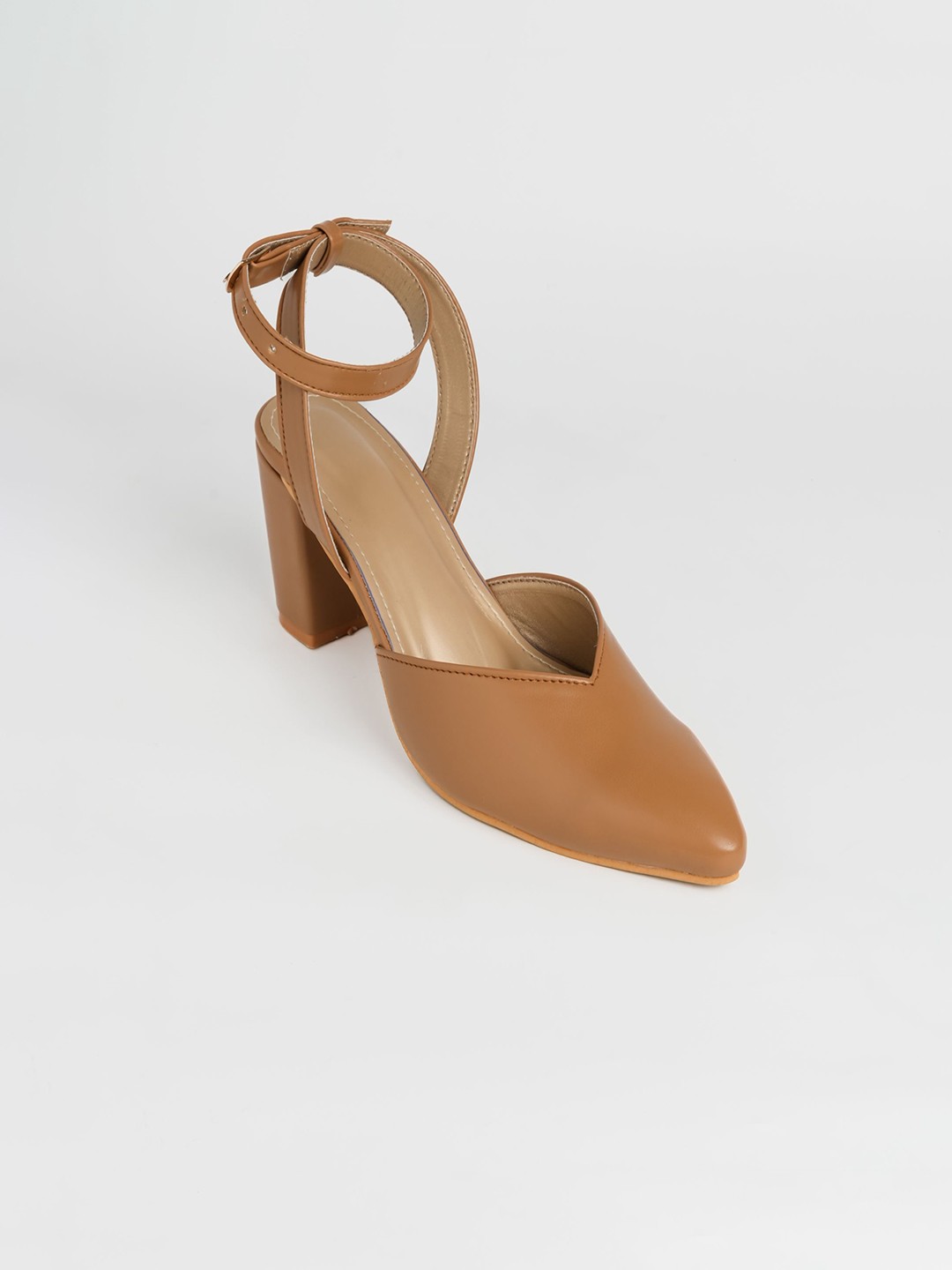

PURPLEHUNT Women Slim Heeled Sandals, Brown