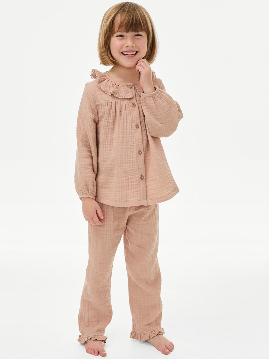 

Marks & Spencer Girls Pure Cotton Night suit, Beige