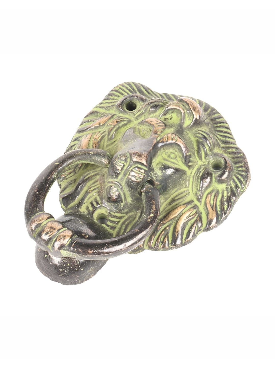 Indianshelf Green & Brown Brass Decorative Door Knocker