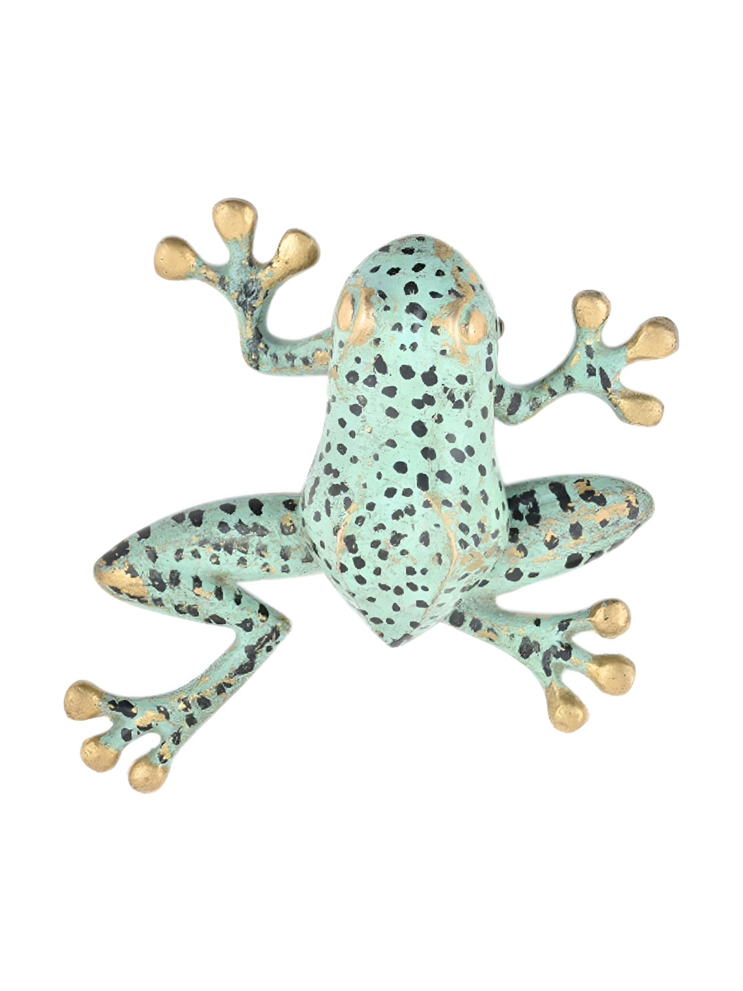 

Indianshelf Blue & Yellow Brass Frog Stylish Door Knocker
