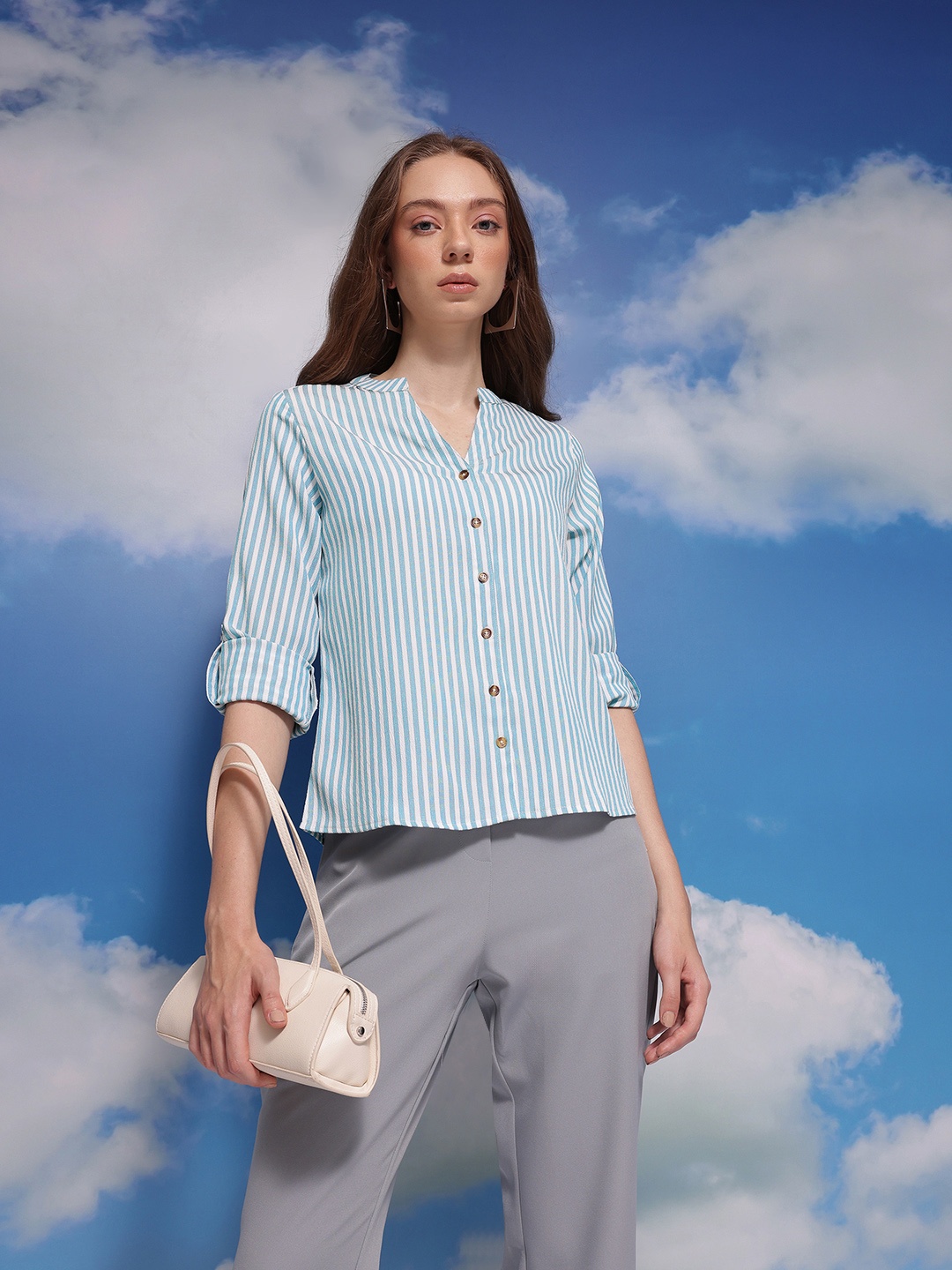 

CORSICA Striped Casual Shirt, Blue