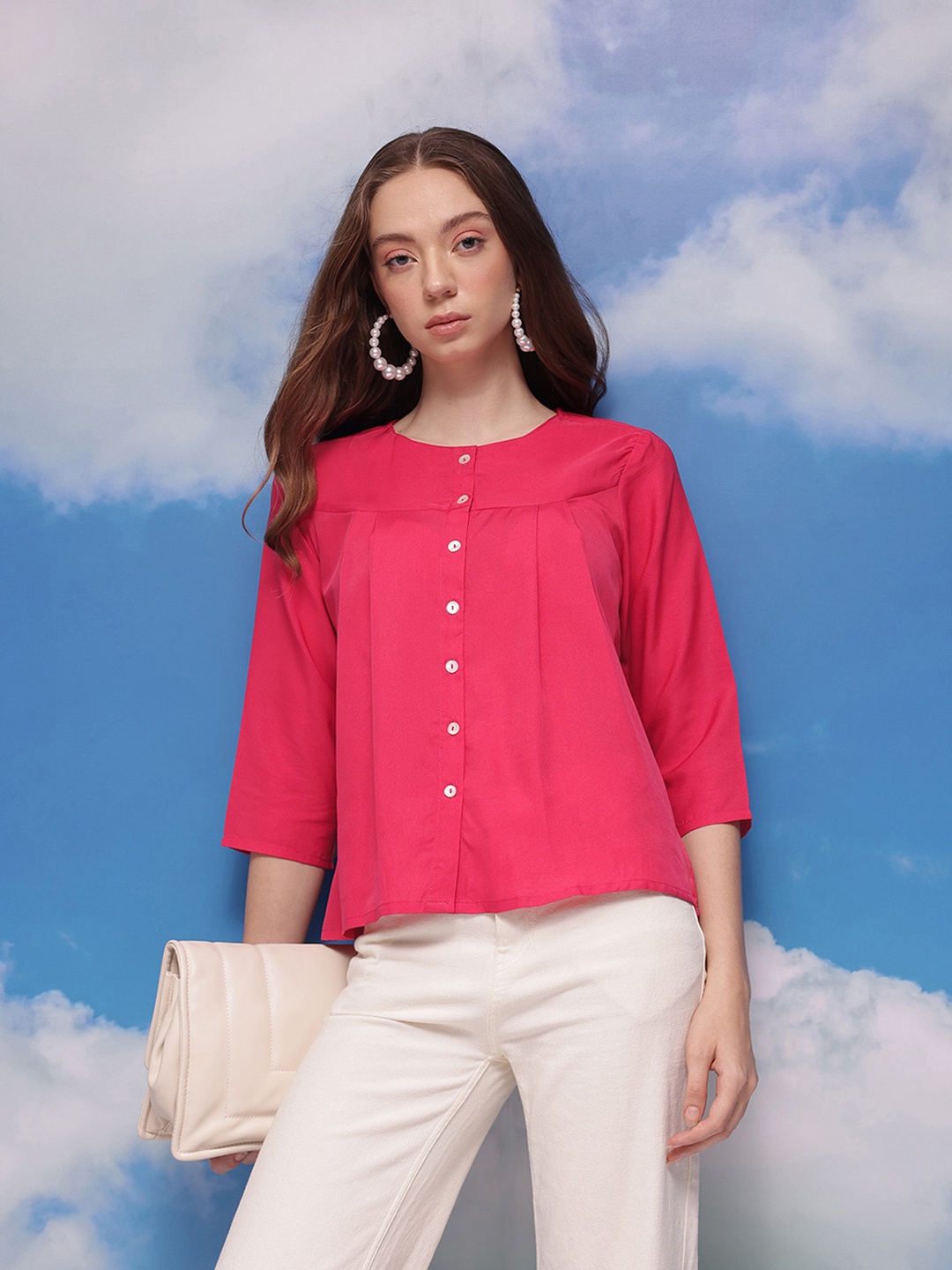 

CORSICA Shirt Style Top, Pink