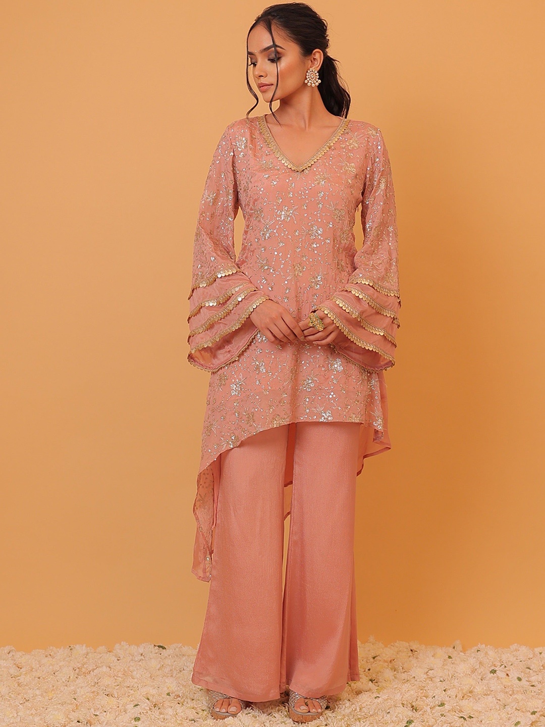 

Alaya By Stage3 Women Kurta with Sharara & With Dupatta, Pink