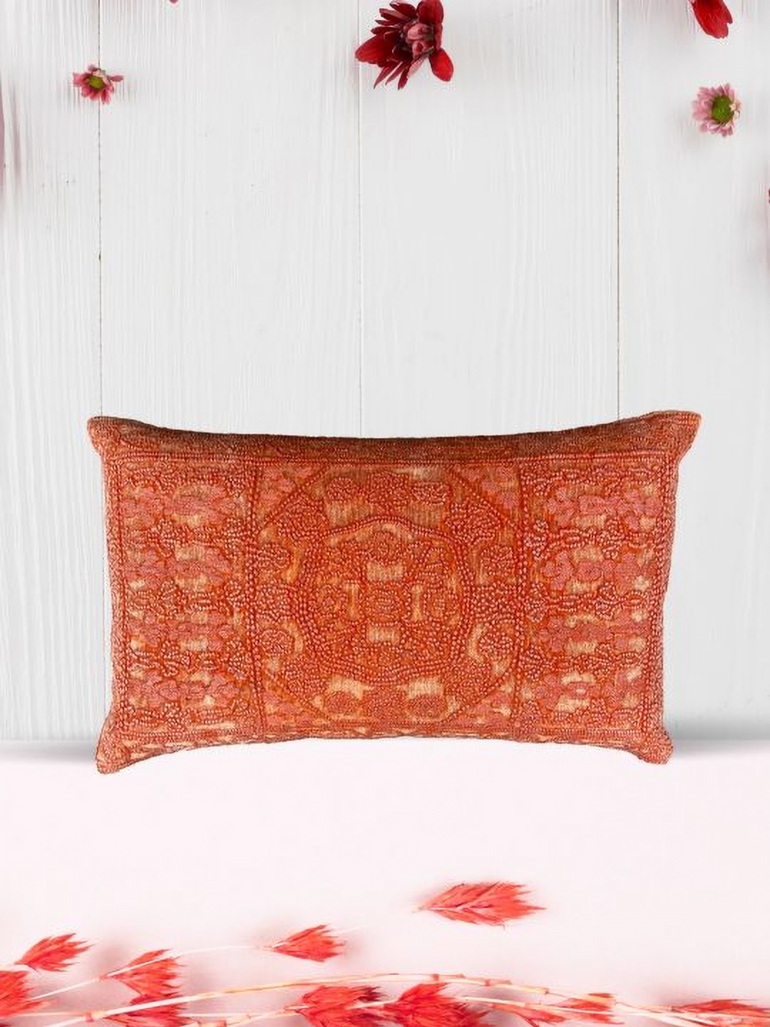 

SAJAVAT Orange 1 Pure Cotton Rectangle Pillow Covers