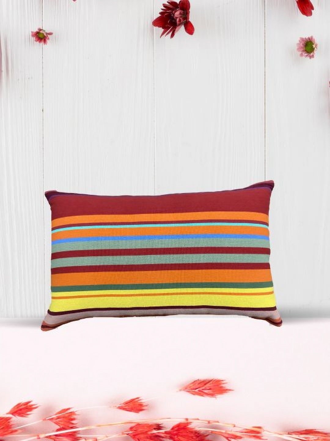

SAJAVAT Multicoloured 1 Pure Cotton Rectangle Pillow Covers, Multi