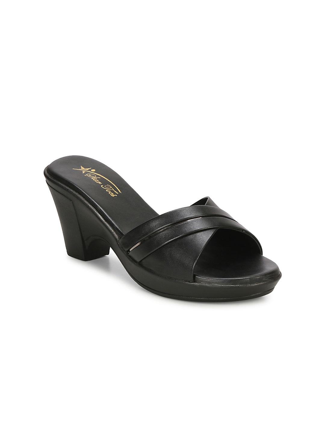 

STARTOES Women Block Heel Sandals, Black