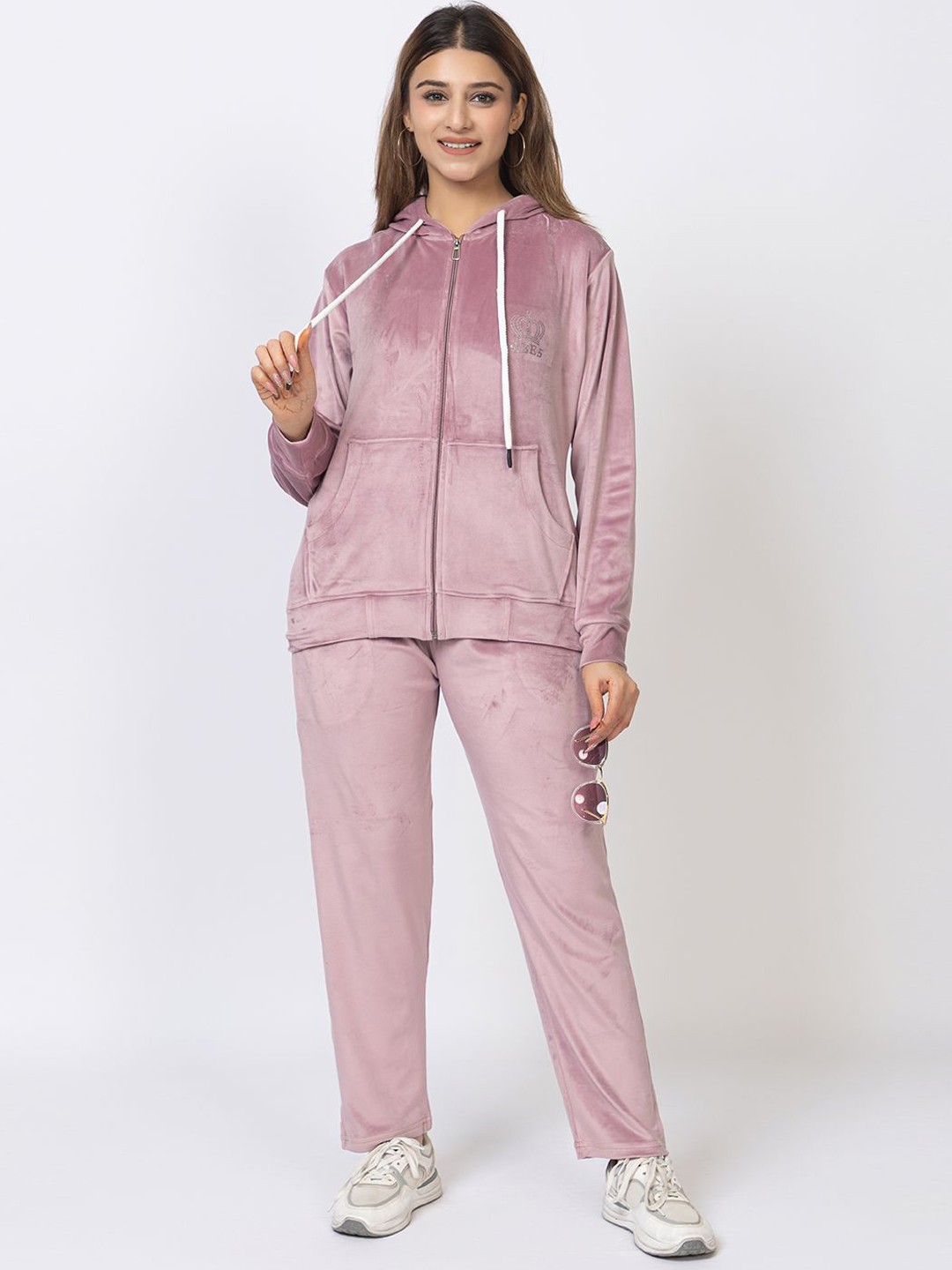 

GEE 5 Women Hooded Sweatshirt & Trousers Tracksuits, Pink