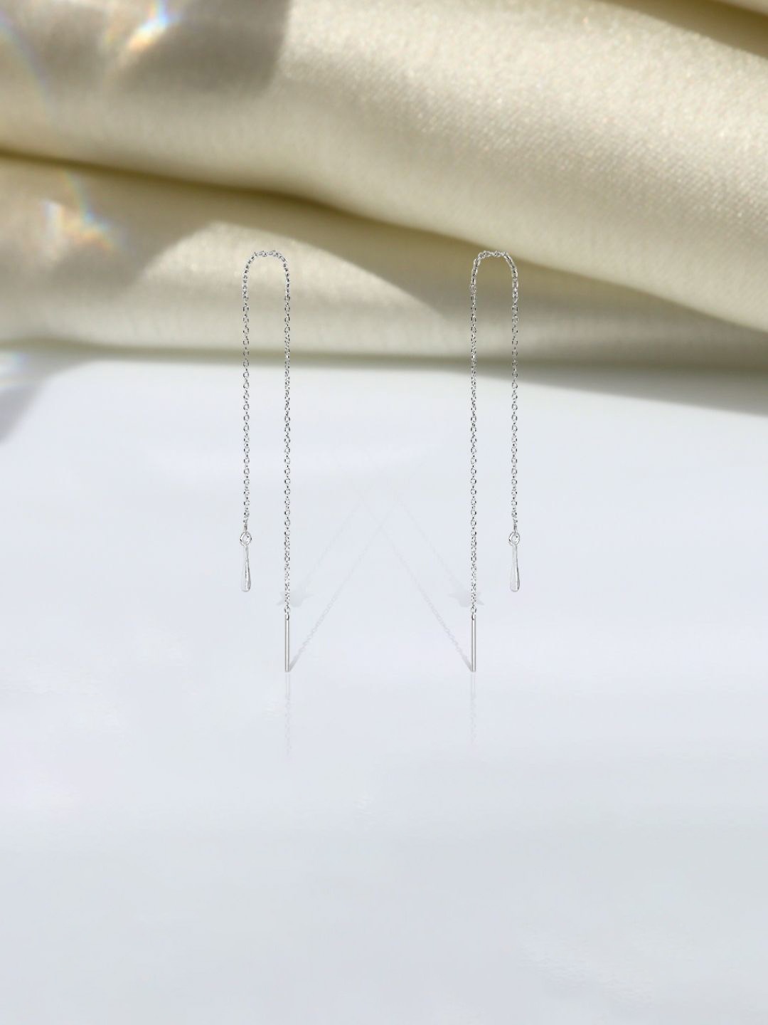 

HighSpark Contemporary Drop Earrings, Silver