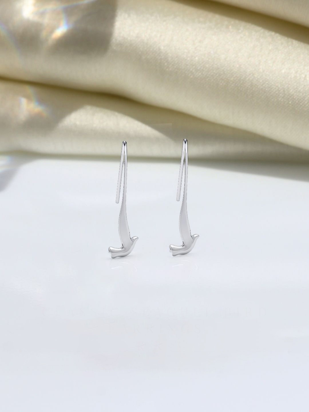 

HighSpark Contemporary Drop Earrings, Silver