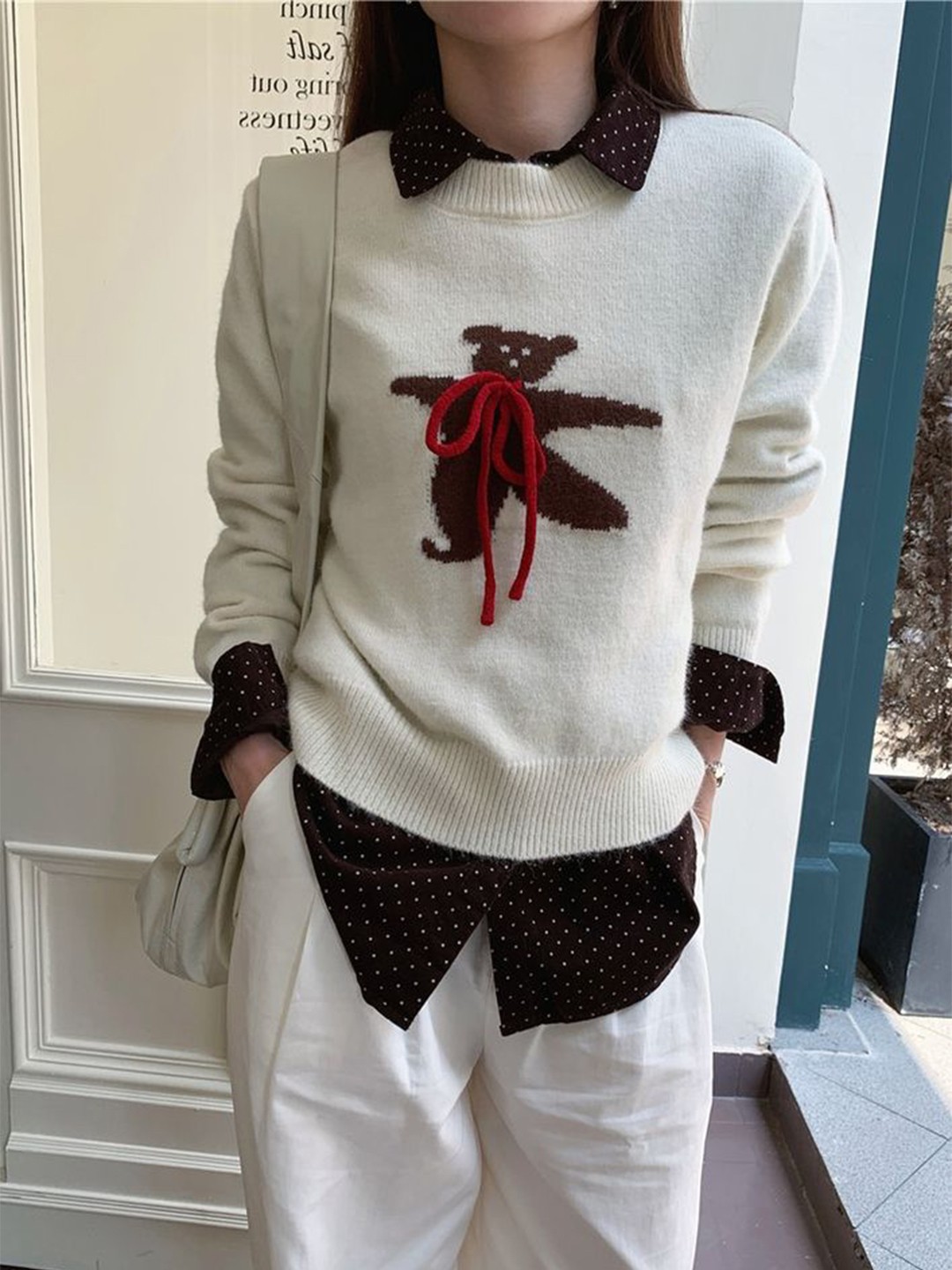 

LULU & SKY Women Pullover Sweater, Off white