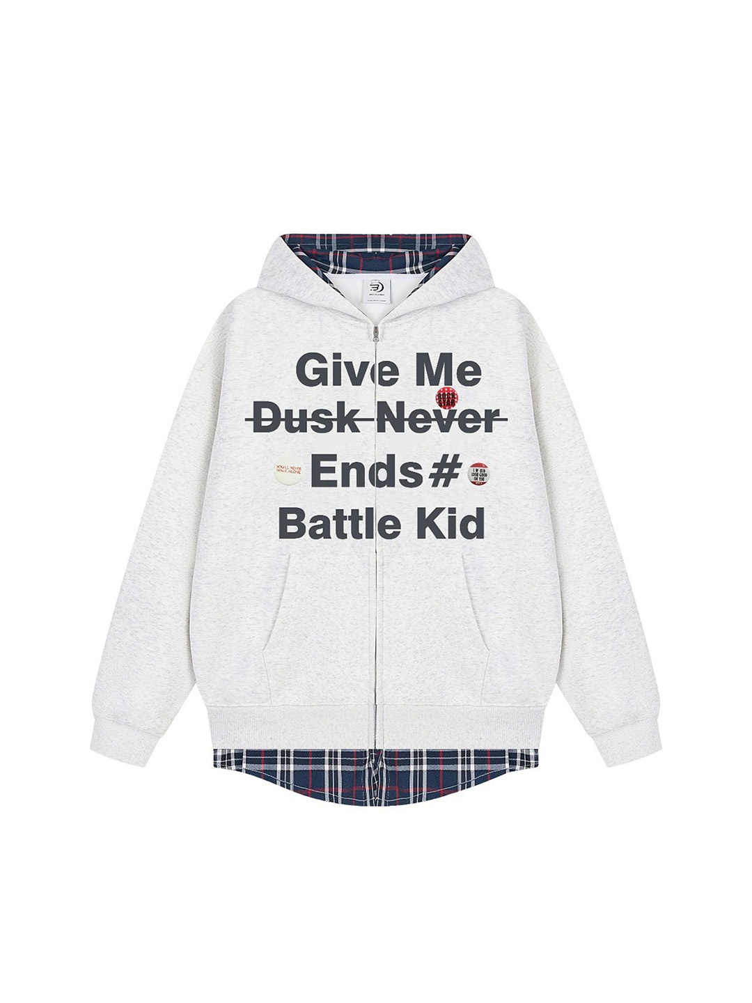

LULU & SKY Women Typographic Printed Oversized Sweatshirt, Grey