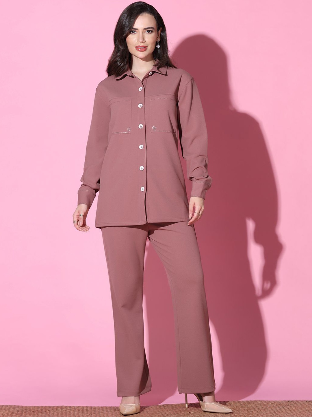 

FUTURO Shirt With Trousers Co-Ords, Peach