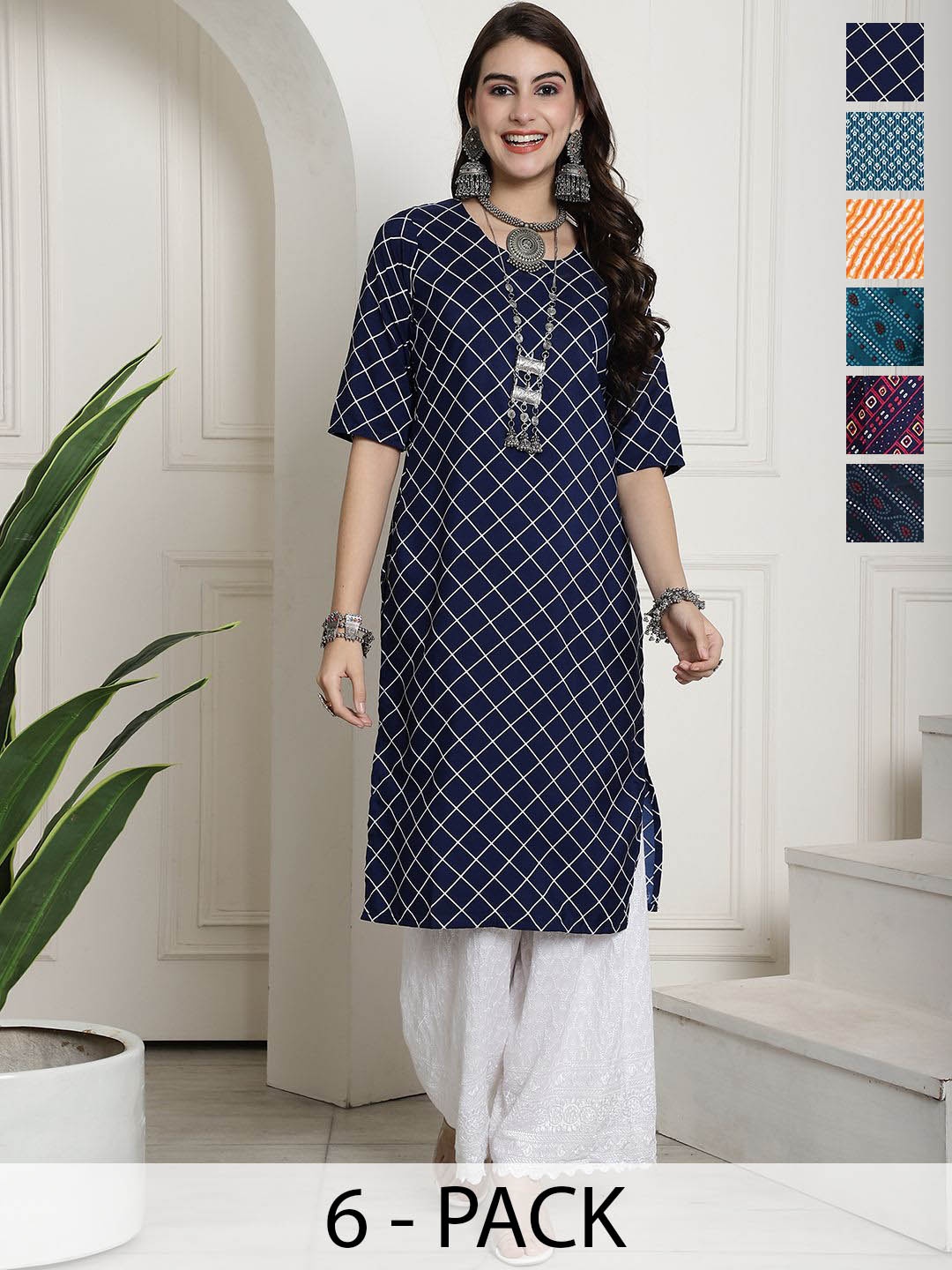 

7Threads Women Ethnic Motifs Printed Floral Crepe Kurta, Multi