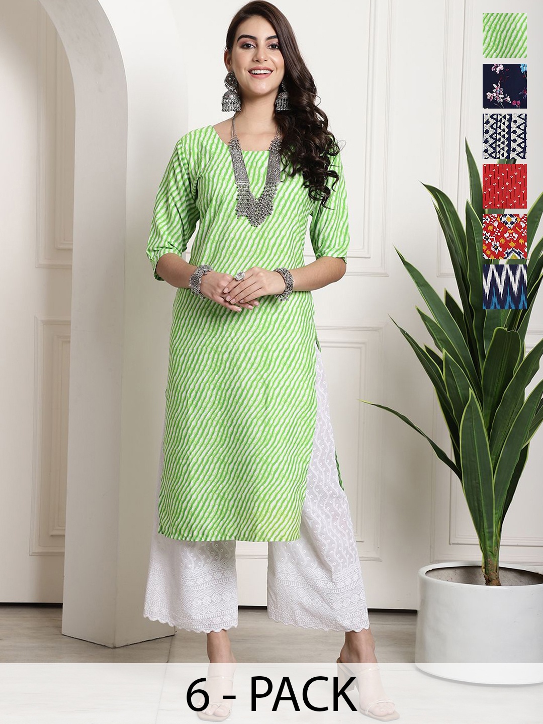 

7Threads Women Ethnic Motifs Printed Floral Crepe Kurta, Multi