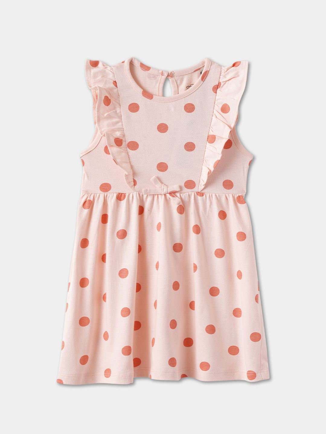 

R&B Girls Cotton Printed Fit and Flare Dress, Pink