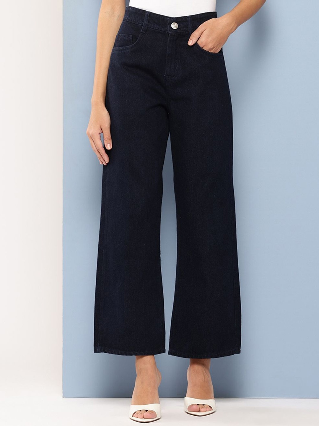

Aarika Girls Original High-Rise Wide Leg Stretchable Jeans, Navy blue