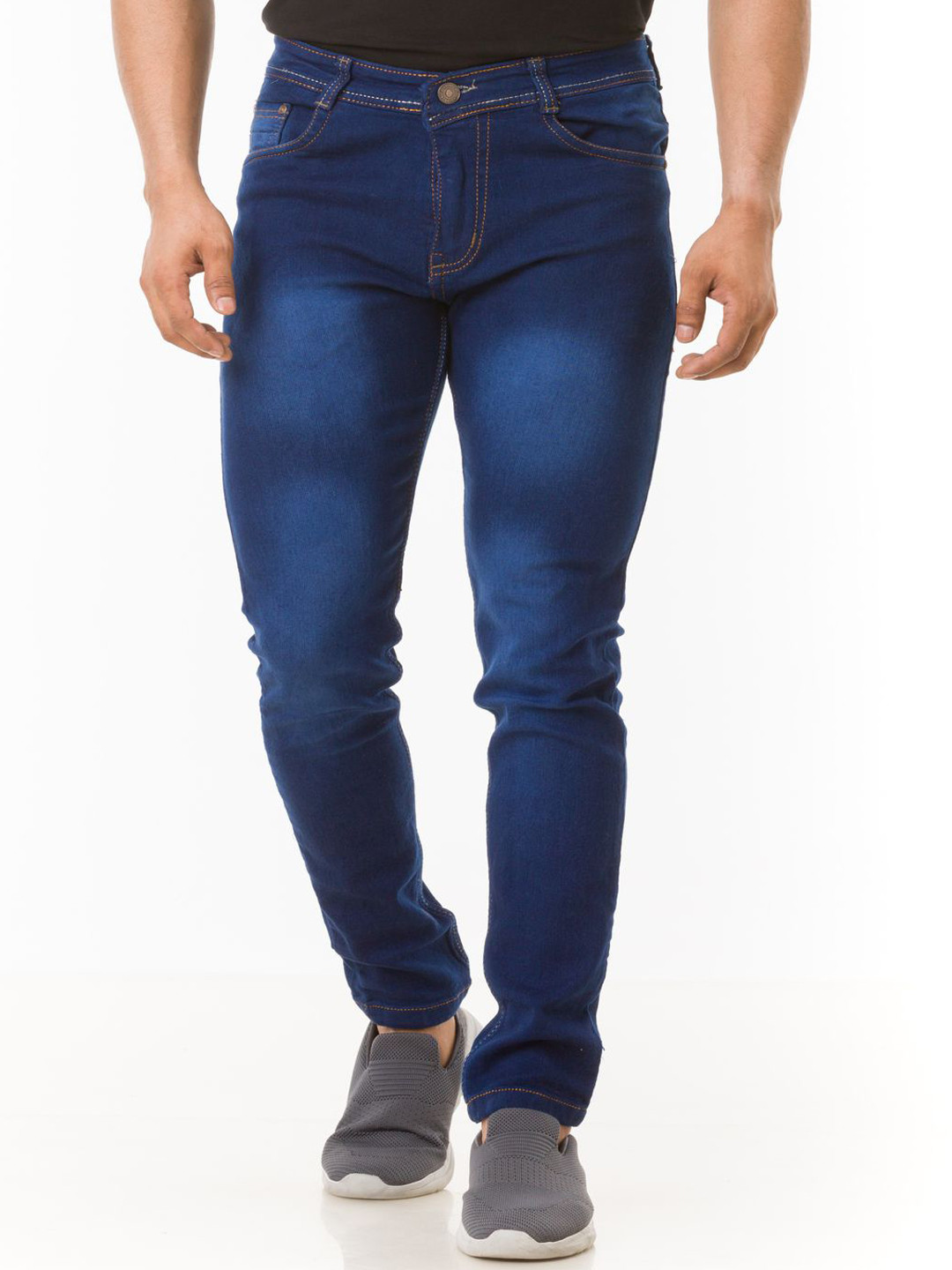 

LZARD Men Comfort Slim Fit Stretchable Jeans, Blue