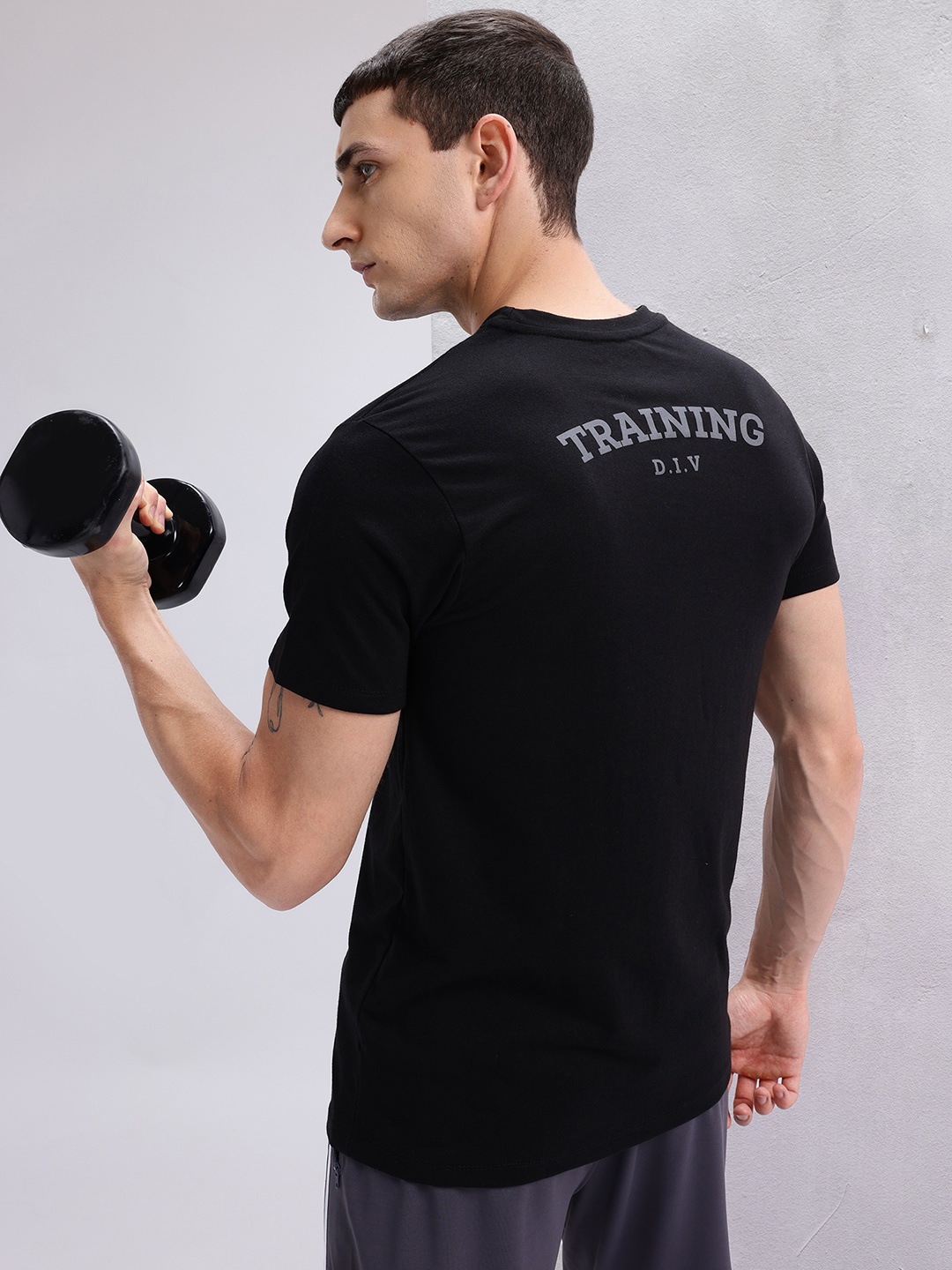 

HRX by Hrithik Roshan Men Typography Printed Training T-shirt, Black