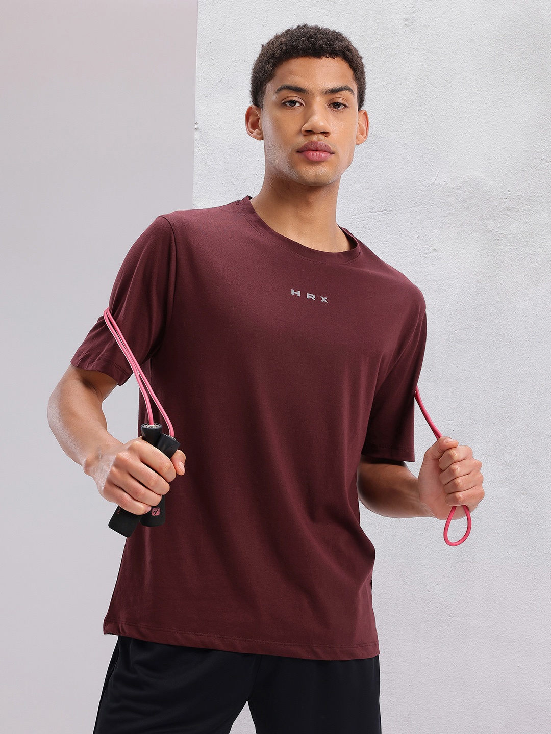 

HRX by Hrithik Roshan Training T-shirt, Burgundy