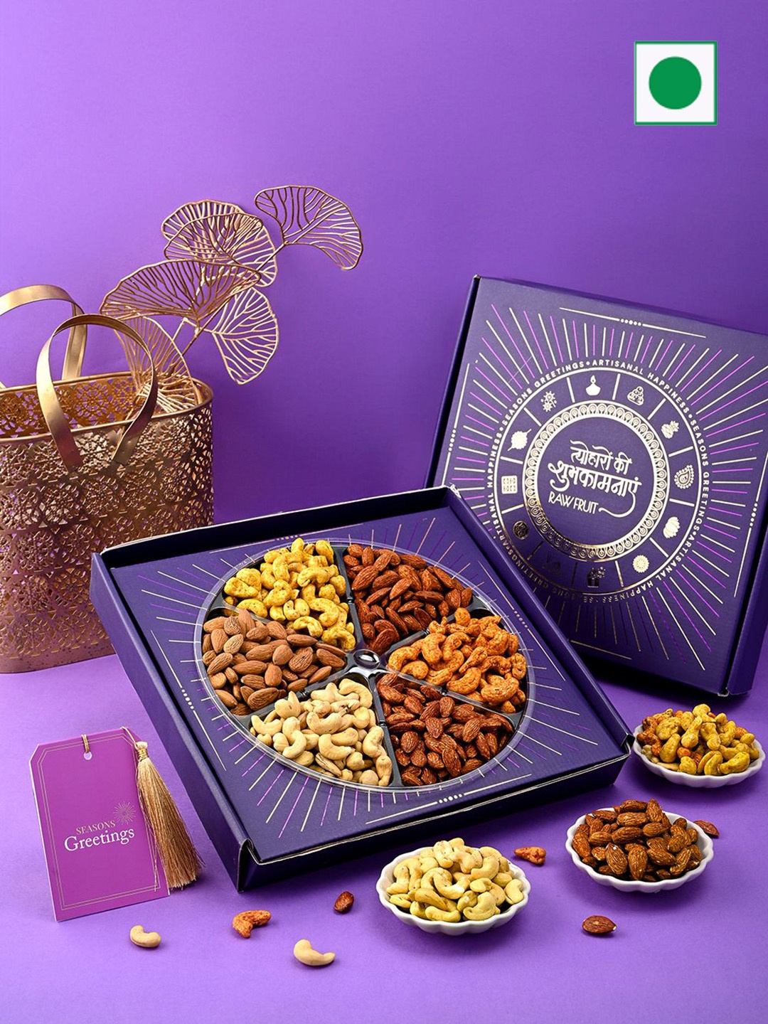 

RawFruit 6 Pcs Dry Fruits Gift Box, Purple