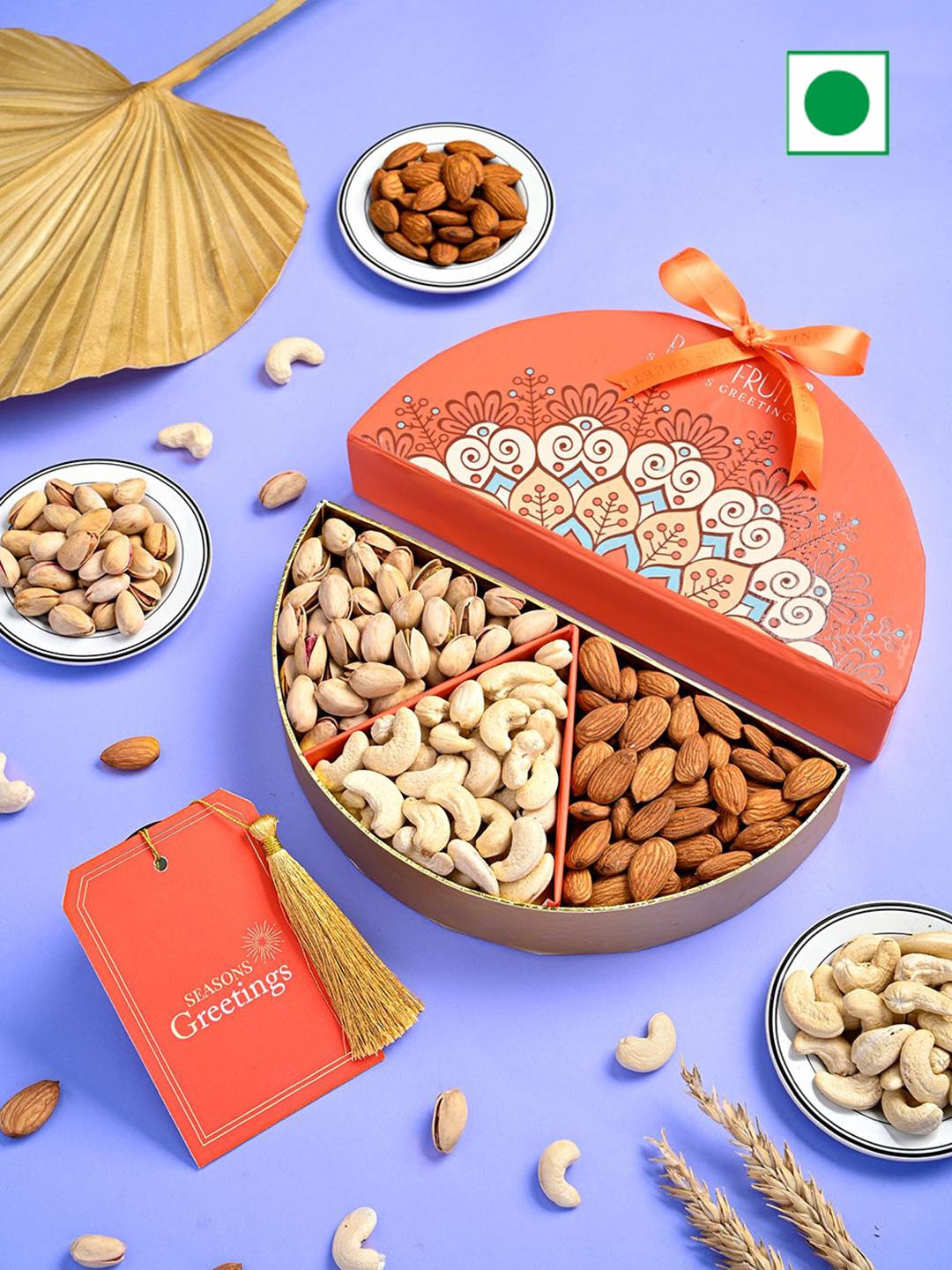 

RawFruit 3 Pcs Dry Fruits Gift Pack, Orange