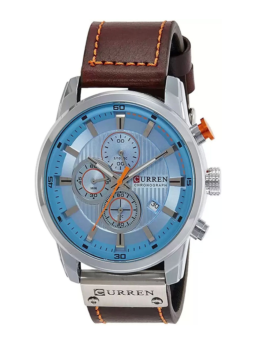 

Curren Men Brass Printed Dial & Leather Wrap Around Straps Analogue Watch CR-8291, Brown