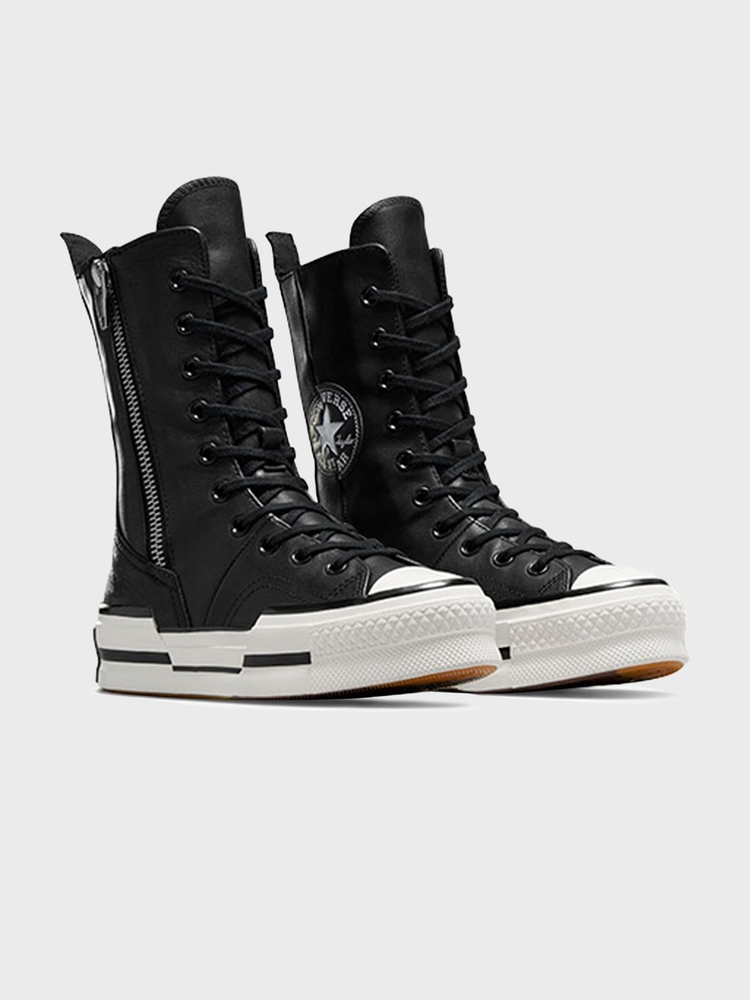 

Converse Unisex Chuck 70 Plus X-High Leather High-Top Regular Boots, Black