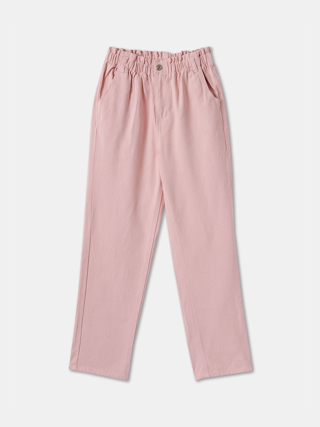 

R&B Girls Mid-Rise Regular Fit Trousers, Blue