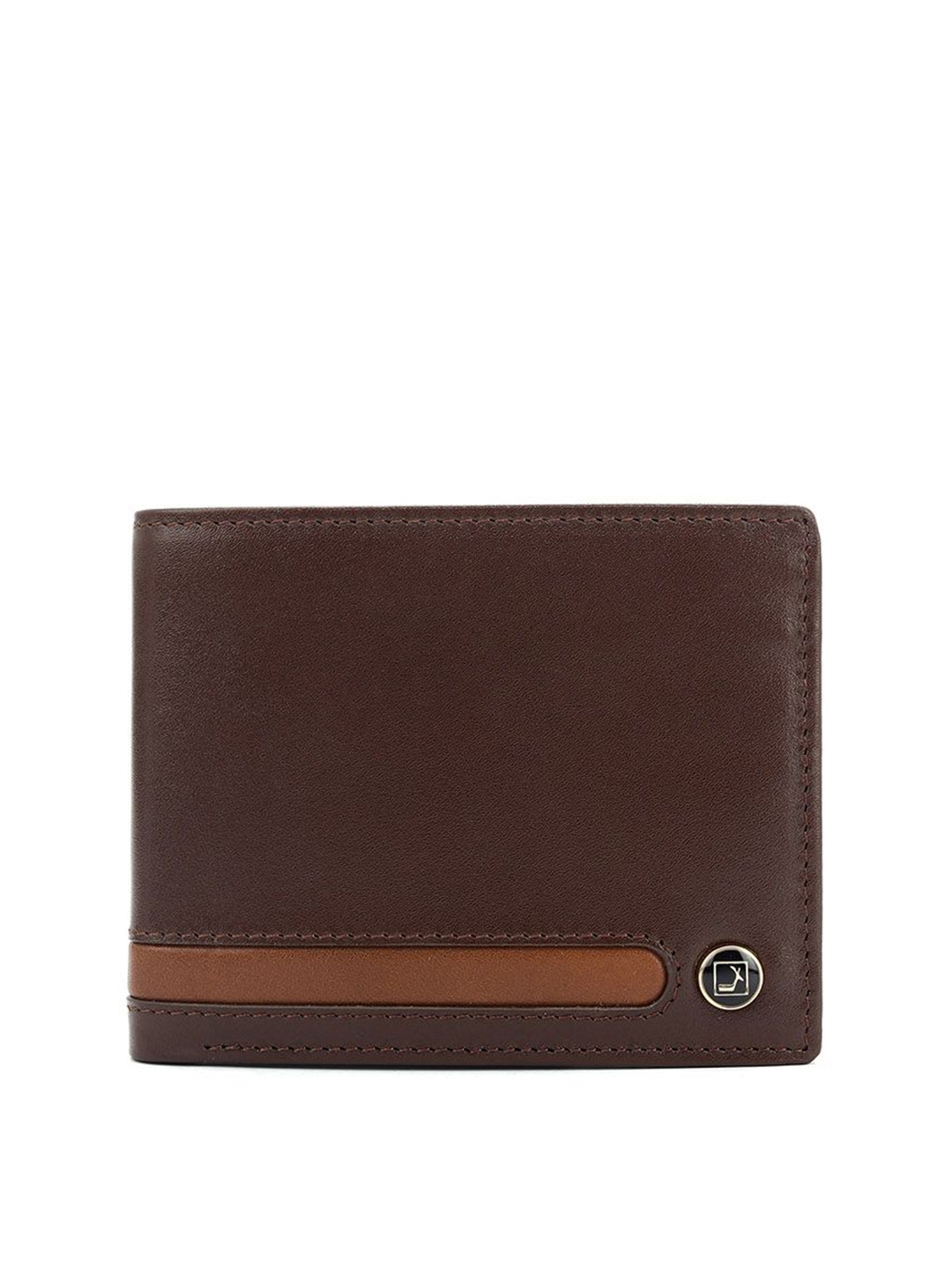 

Da Milano Men Leather Two Fold Wallet, Brown