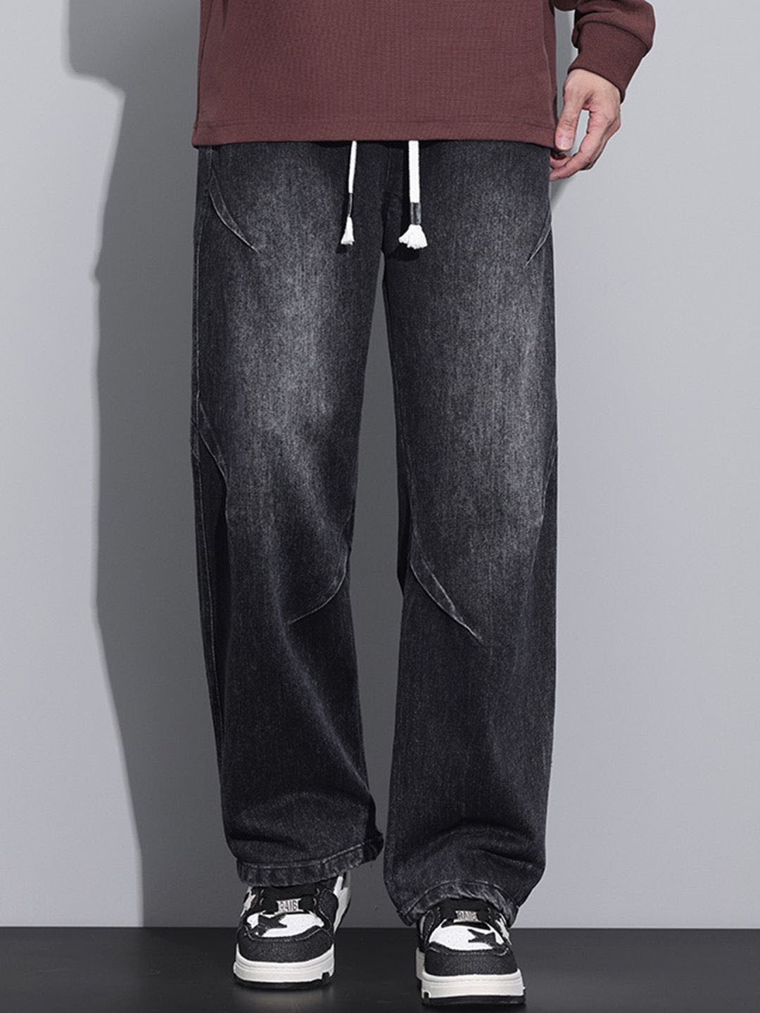 

StyleCast Men Straight Fit Light Fade Jeans, Grey