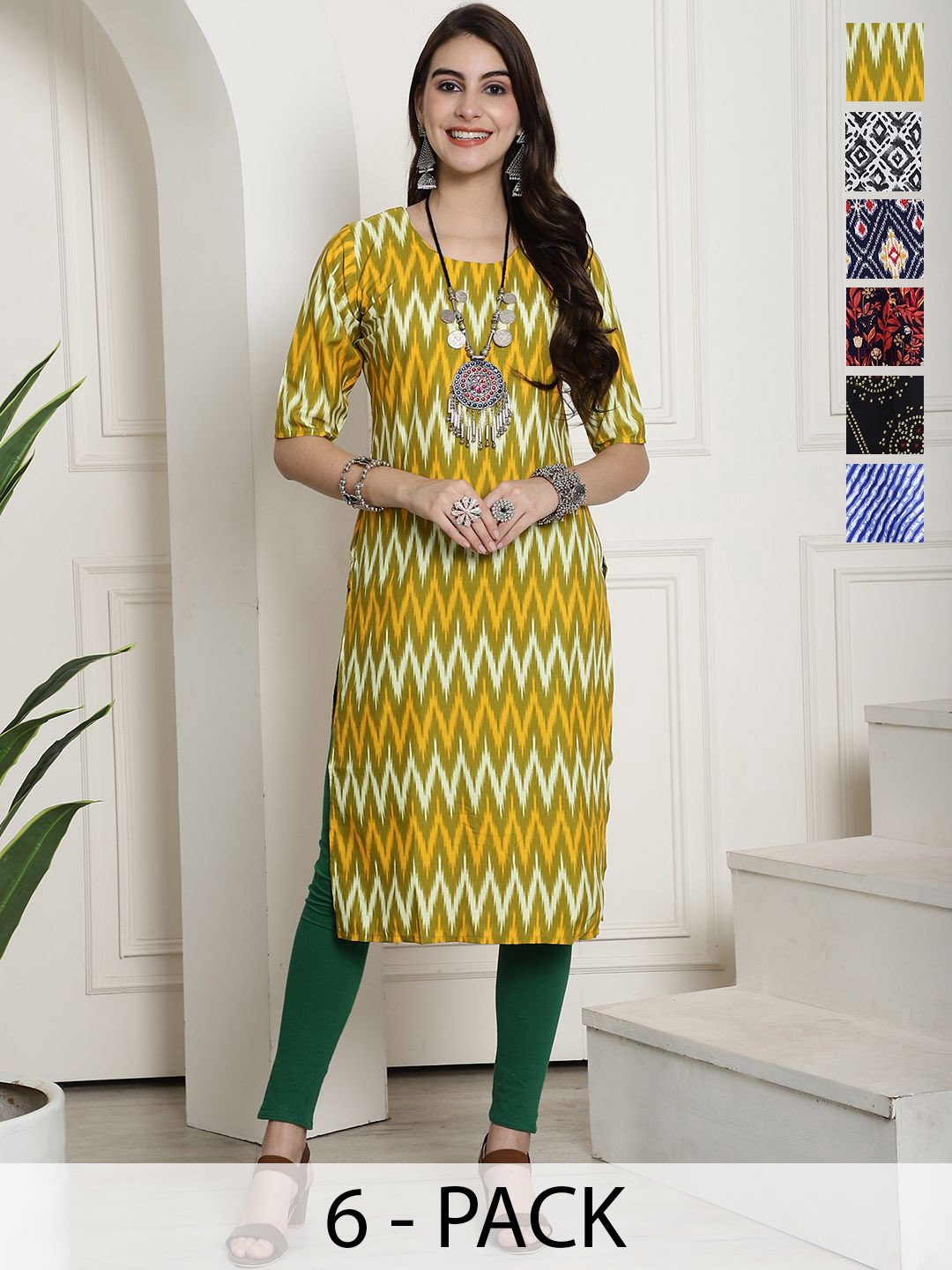 

7Threads Women Ethnic Motifs Printed Floral Crepe Kurta, Multi