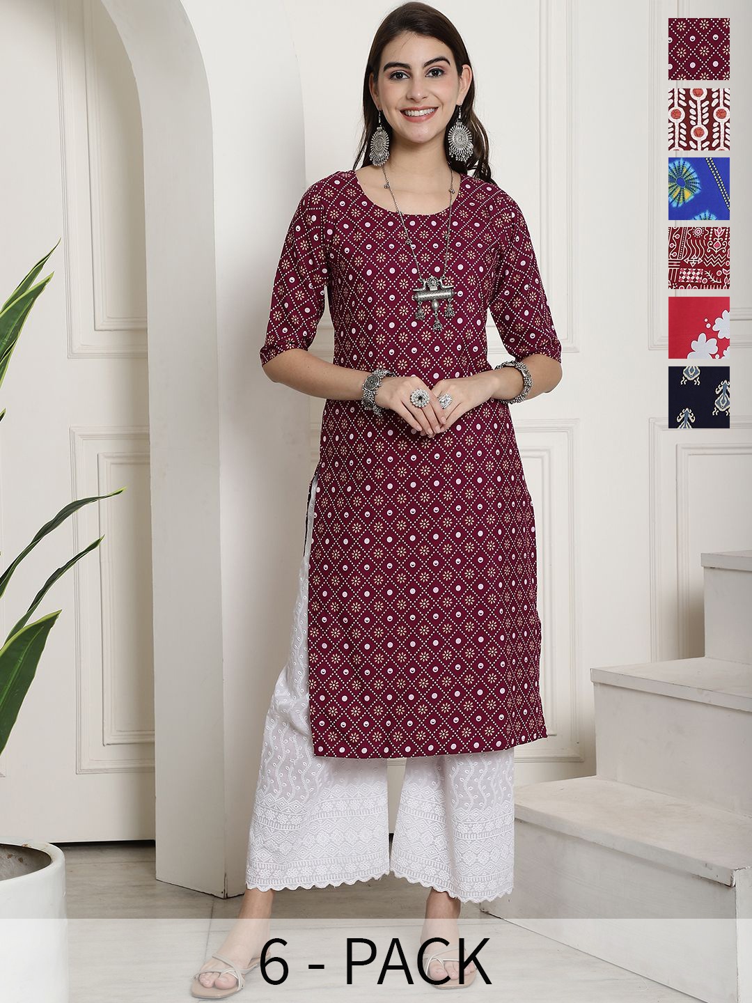 

7Threads Women Ethnic Motifs Printed Floral Crepe Kurta, Multi