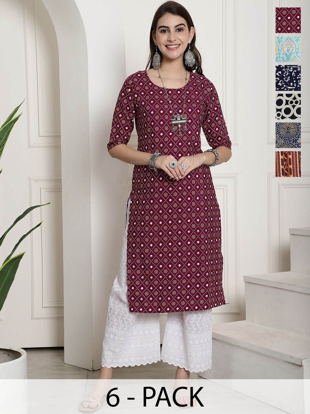 

7Threads Women Ethnic Motifs Printed Floral Crepe Kurta, Multi