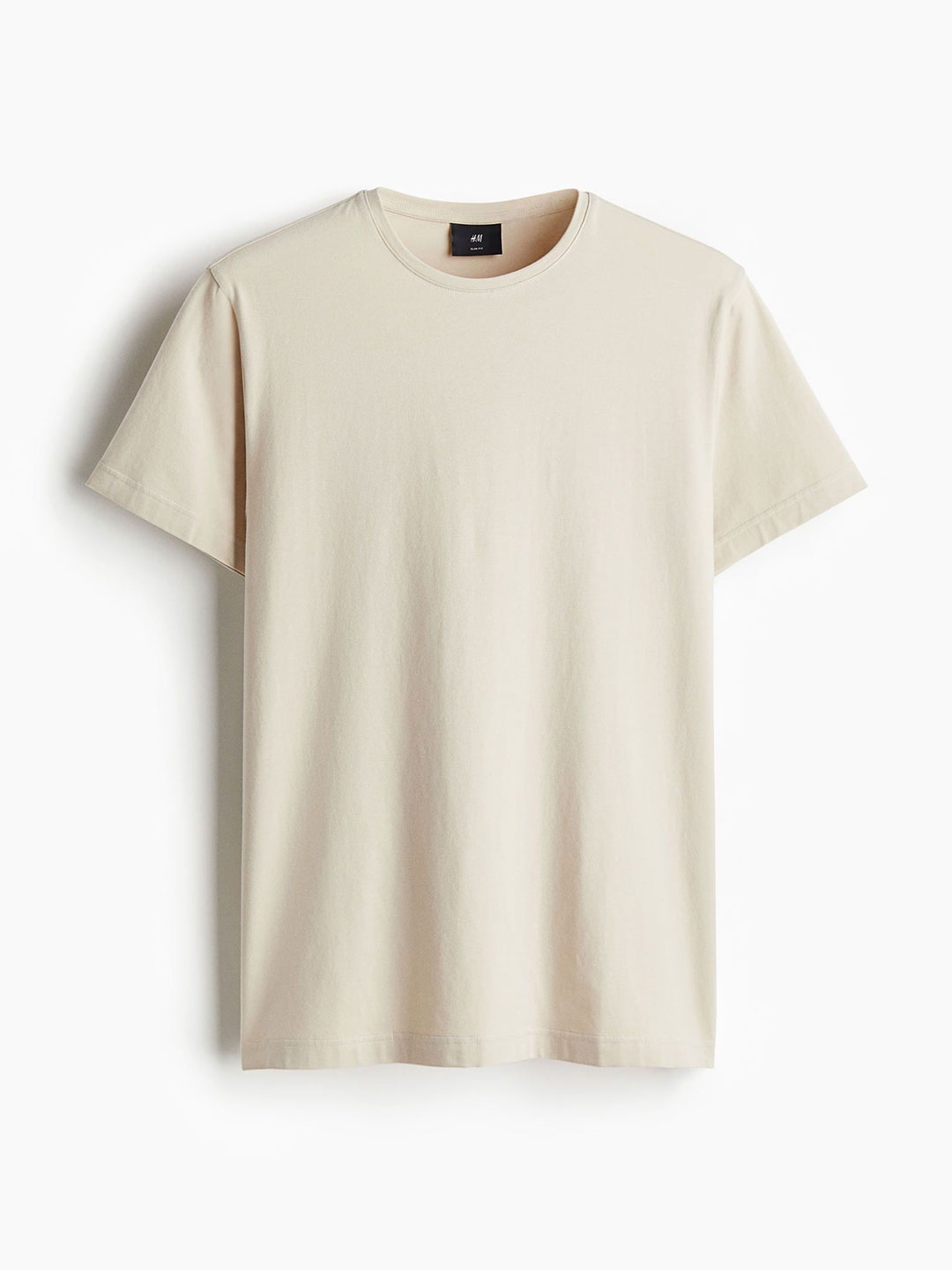 

H&M Slim Fit Round-Necked T-shirt, Beige