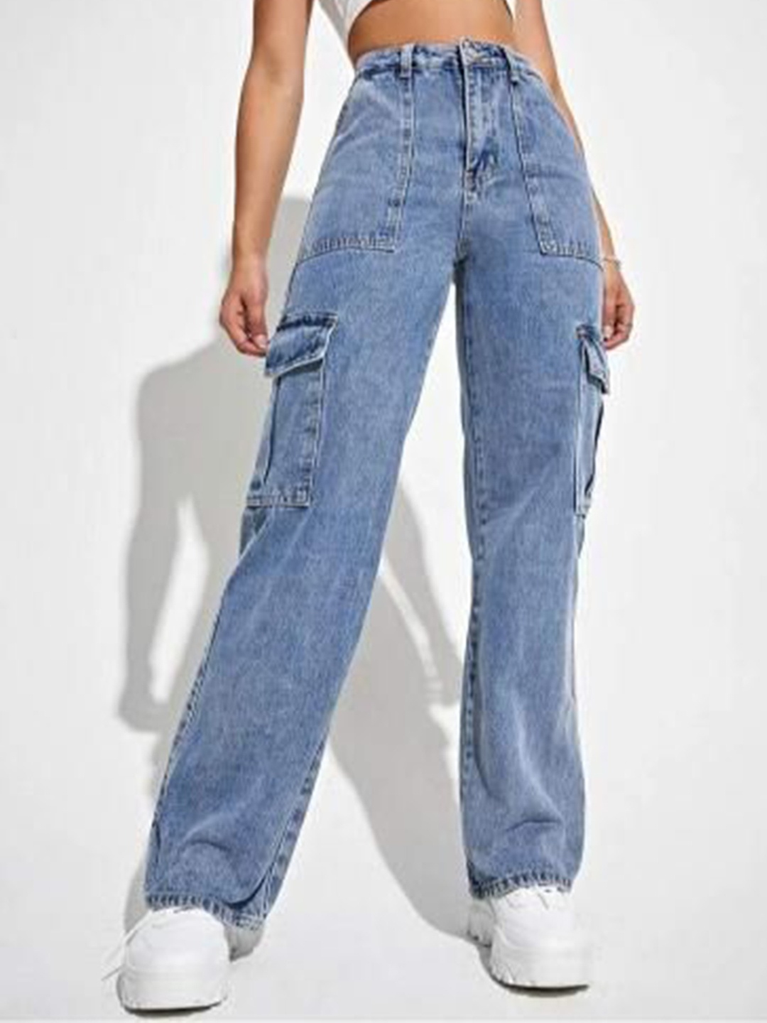 

KATECLO Women High-Rise Jeans, Blue
