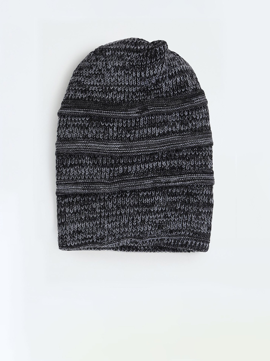 

max Men Self Design Beanie, Grey