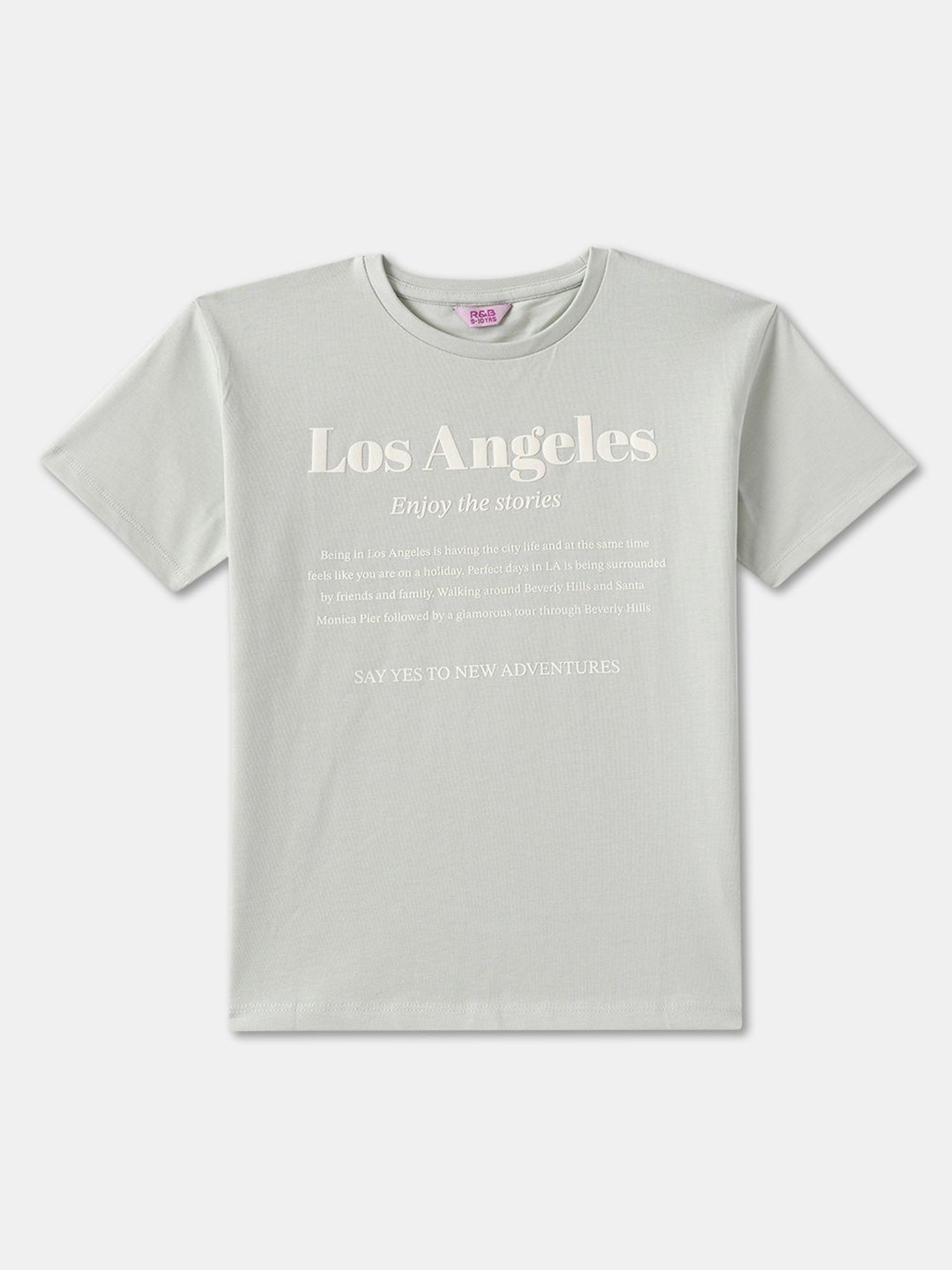 

R&B Girls Typography PrintedCottonTop, Green