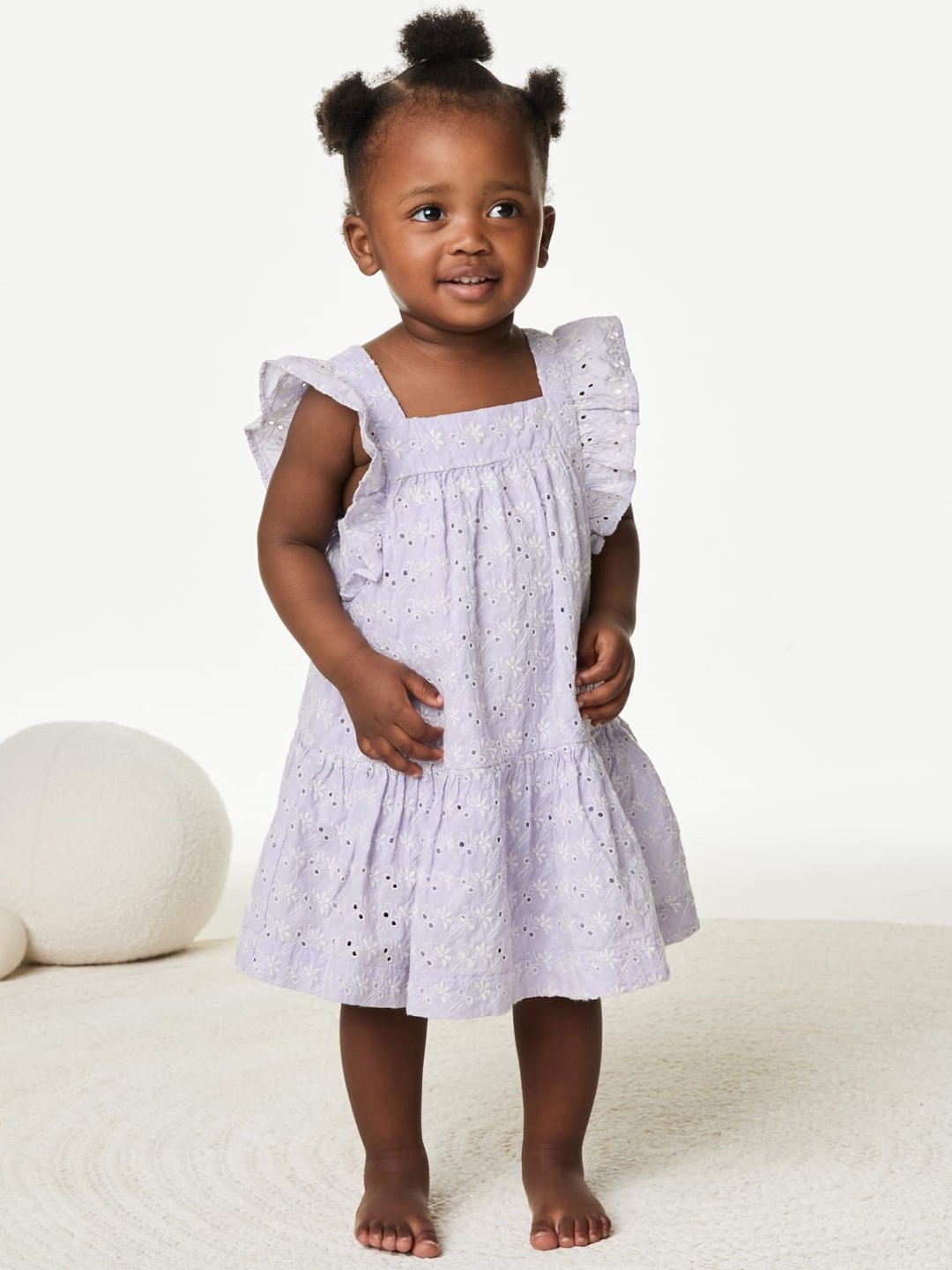 

Marks & Spencer Flutter Sleeve A-Line Dress, Purple