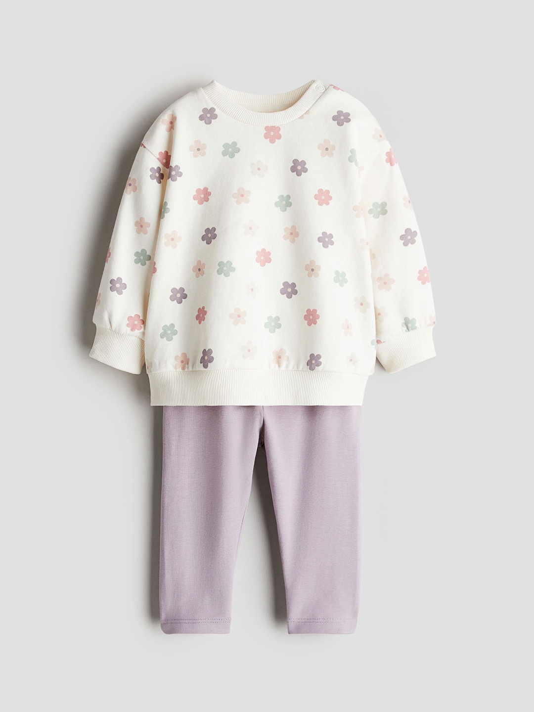 

H&M 2-Piece Sweatshirt And Leggings Set, Purple