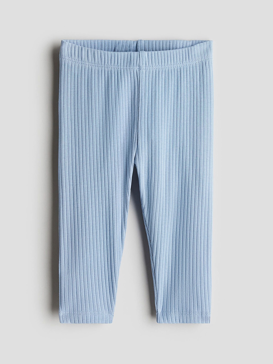 

H&M Ribbed Cotton Leggings, Blue