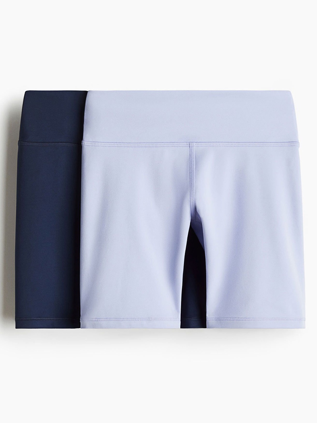 

H&M 2 Pack Sports Cycling Shorts In Drymove, Blue