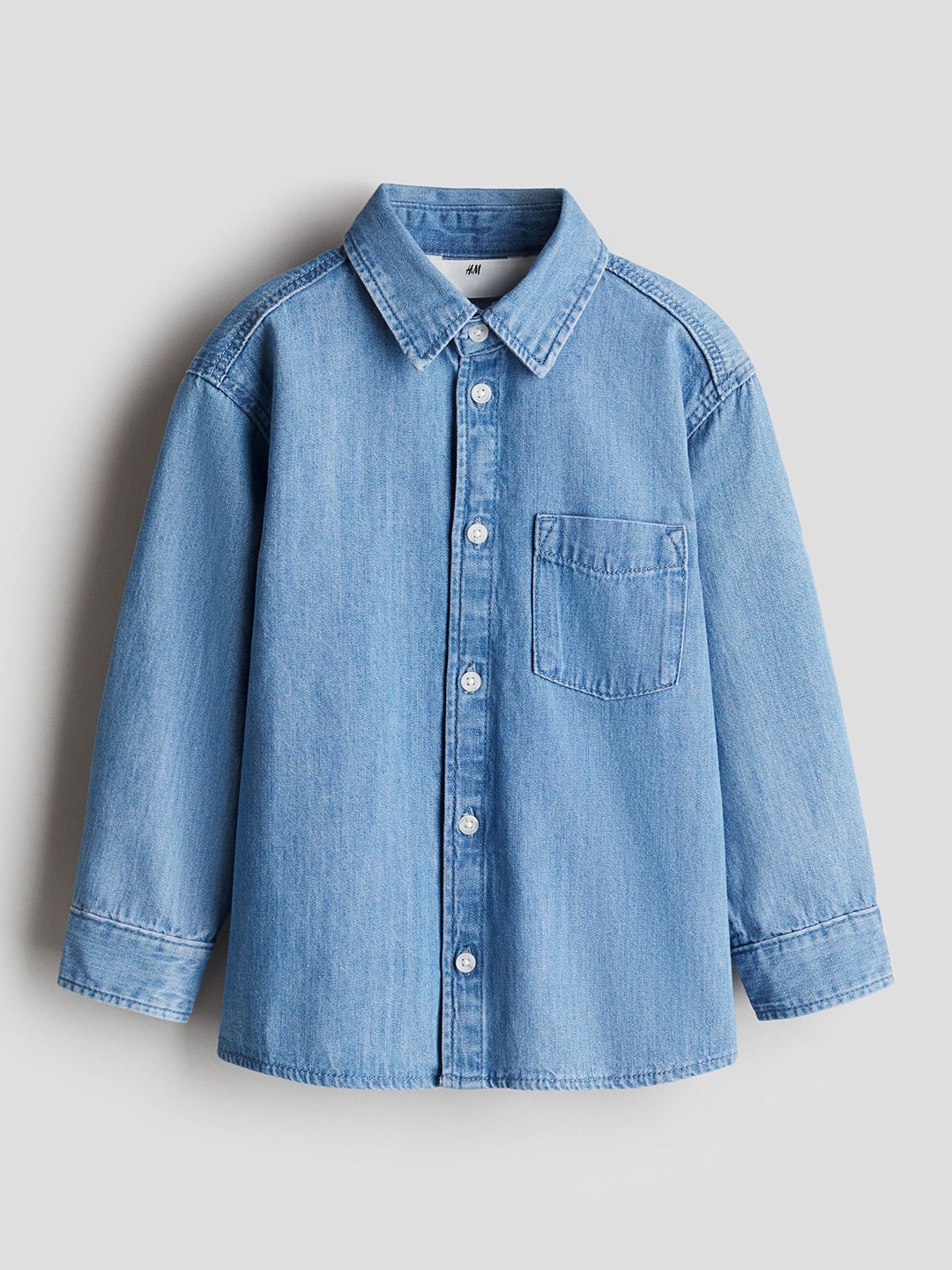 

H&M Cotton Denim Shirt, Blue