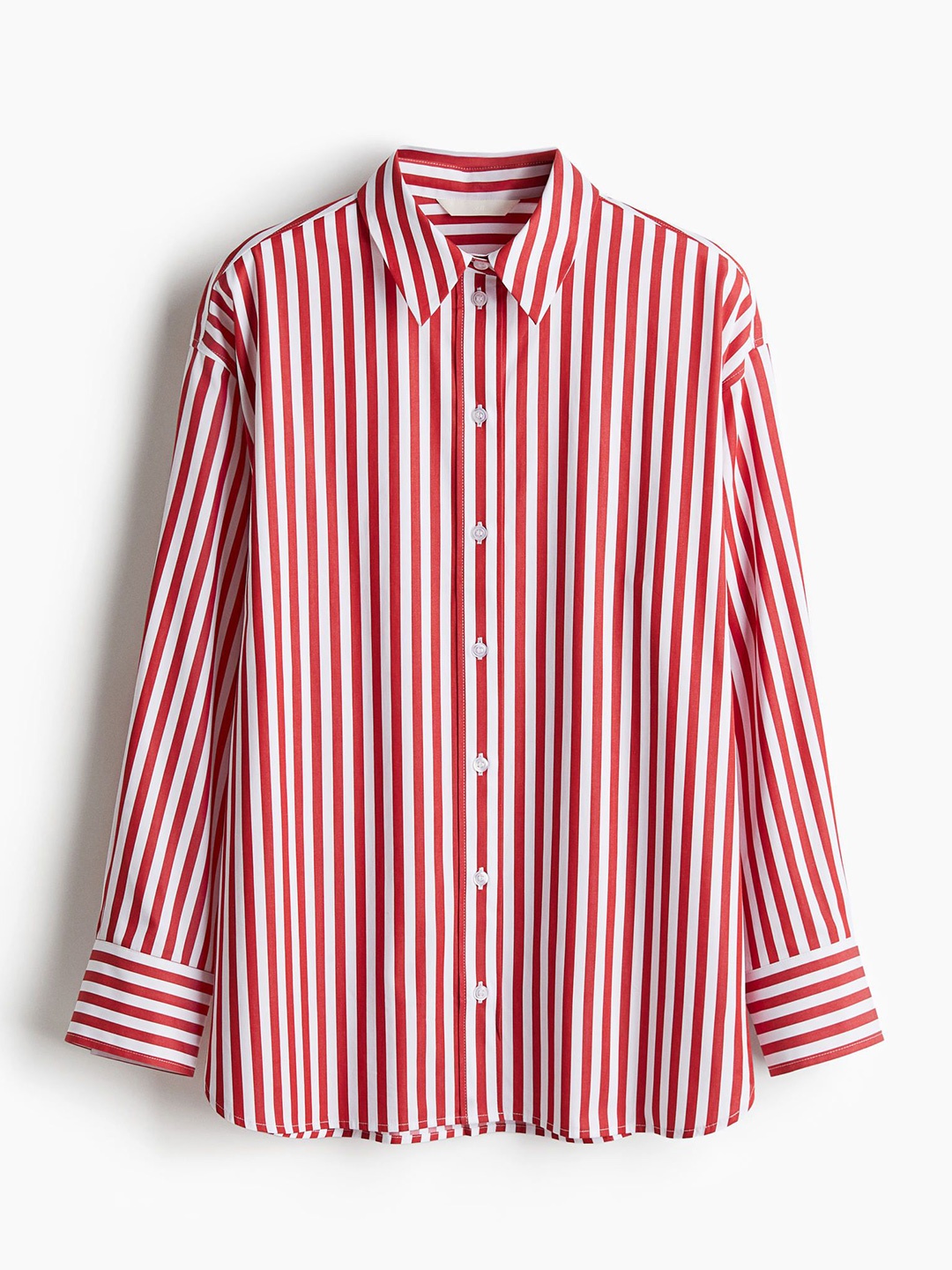 

H&M Poplin Shirt, Red